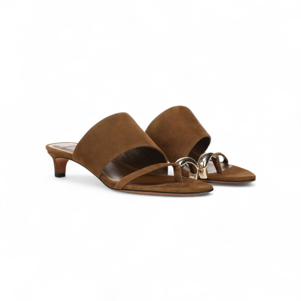 VINCE. Suzie Suede Kitten Heeled Sandal Women's 6.5